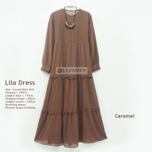 GAi-031 Lila Dress - Gamis Polos Ceruti Babydoll